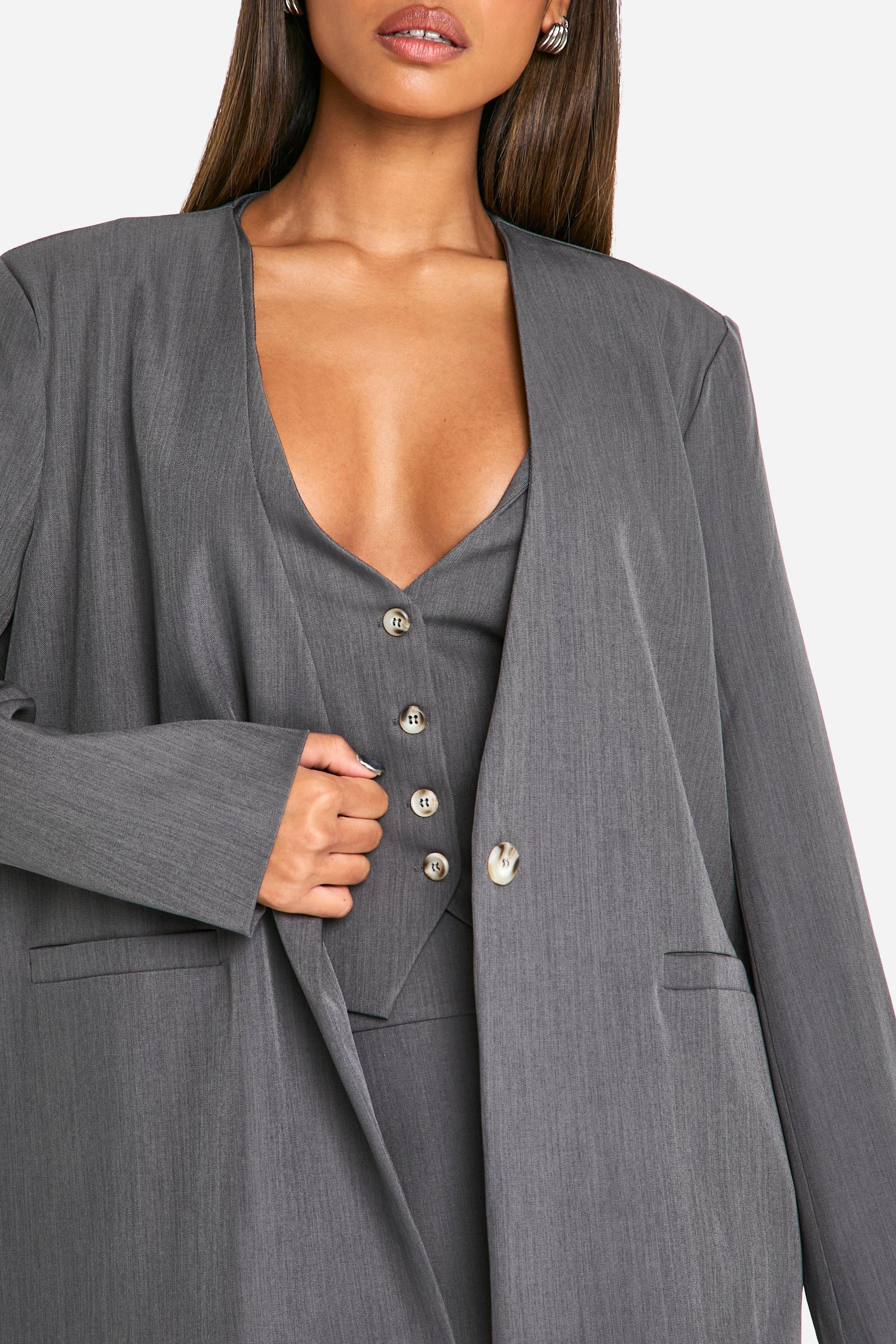 Grey marl blazer hot sale